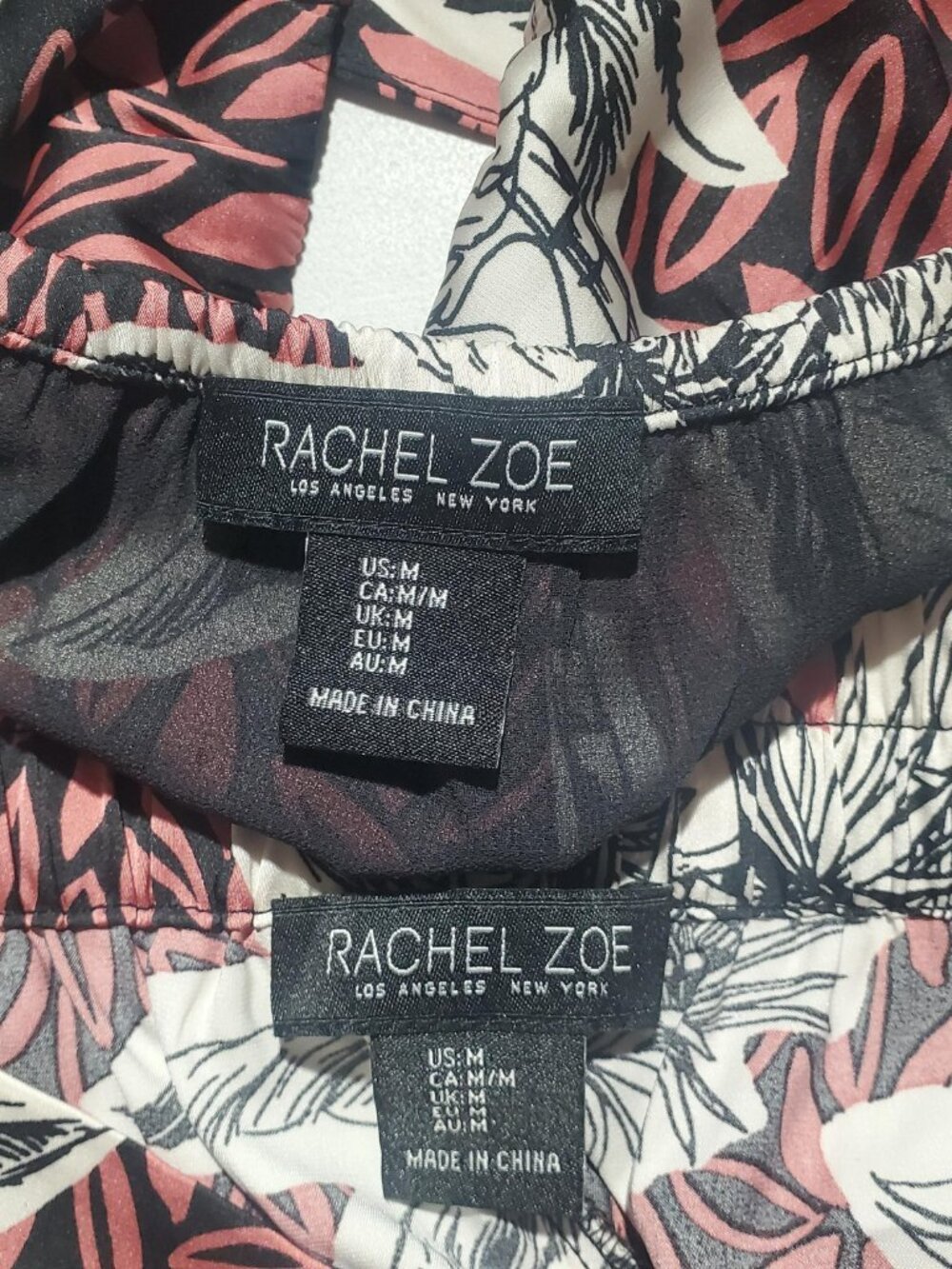 Rachel Zoe Palm Tree Print Halter Top & Pant Set Sz M - Picture 5 of 16